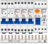 Kamrail SEP smalle hoofdschakelaar HS18-4p en 3xRCD18 en 1xRCD36 (ONDER) | N123-N1-N2-N3-N123